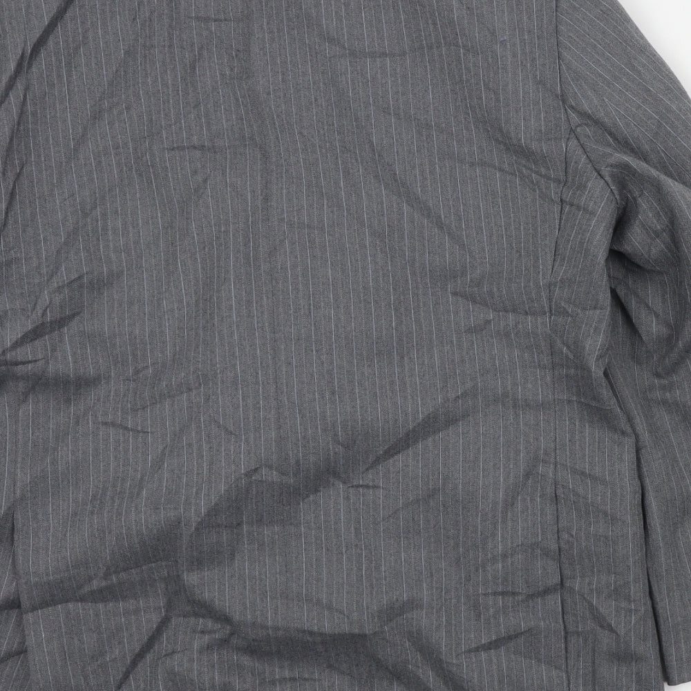 Wellington Mens Grey Striped  Jacket Suit Jacket Size 44