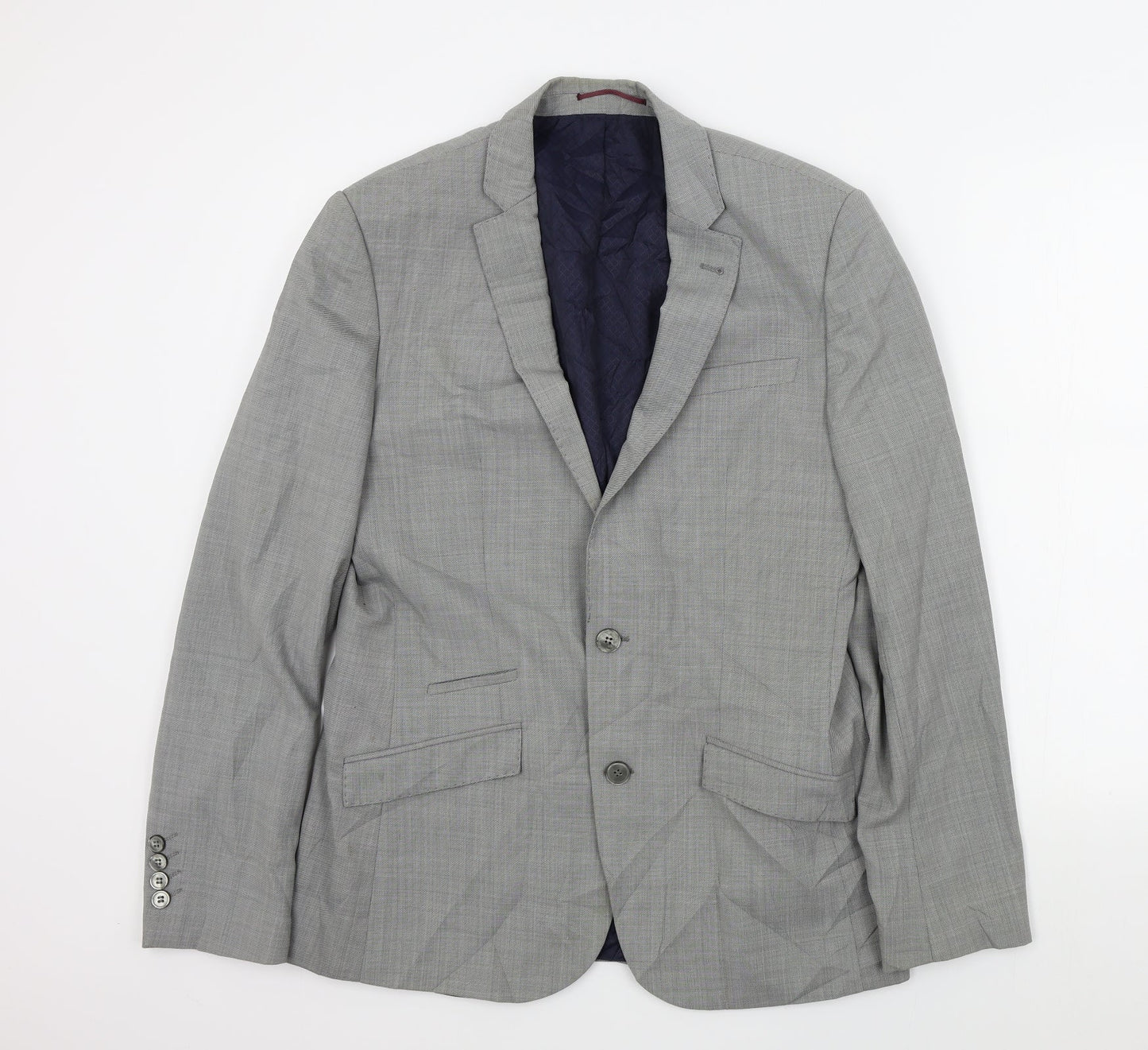 River Island Mens Grey   Jacket Suit Jacket Size 40
