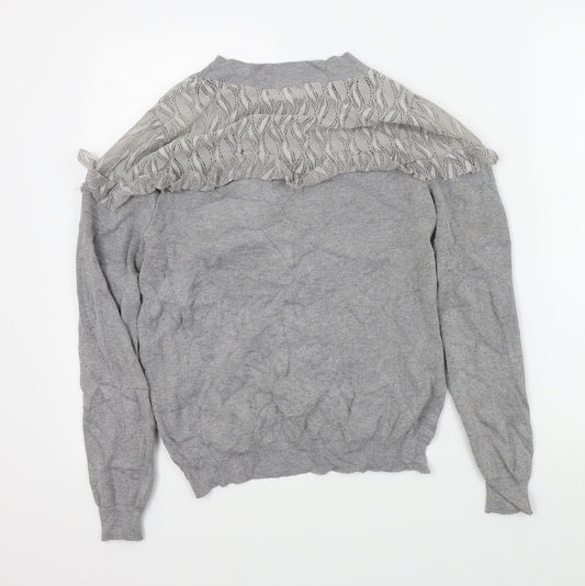 Laetitiamem Womens Grey   Pullover Jumper Size M