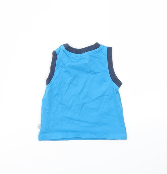 Liegelind Boys Blue Animal Print  Basic T-Shirt Size 3-6 Months