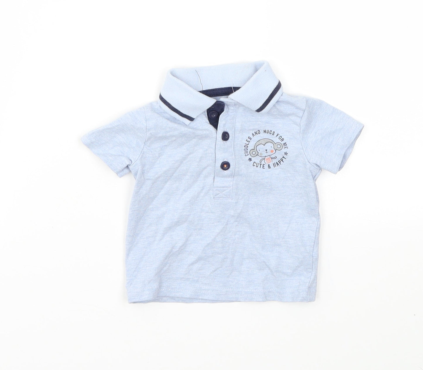 George Boys Blue   Basic T-Shirt Size 3-6 Months