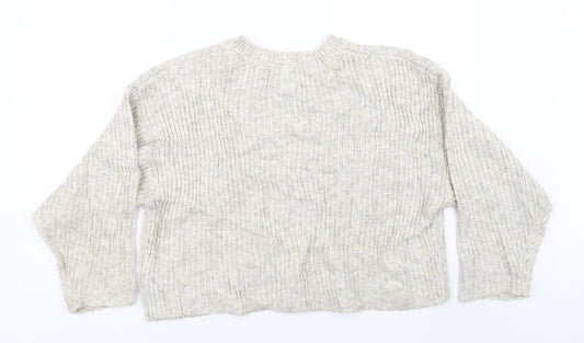 Topshop Womens Beige  Knit Pullover Jumper Size S