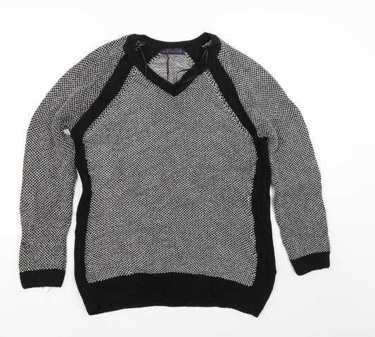 M&S Womens Grey  Knit Pullover Jumper Size 14
