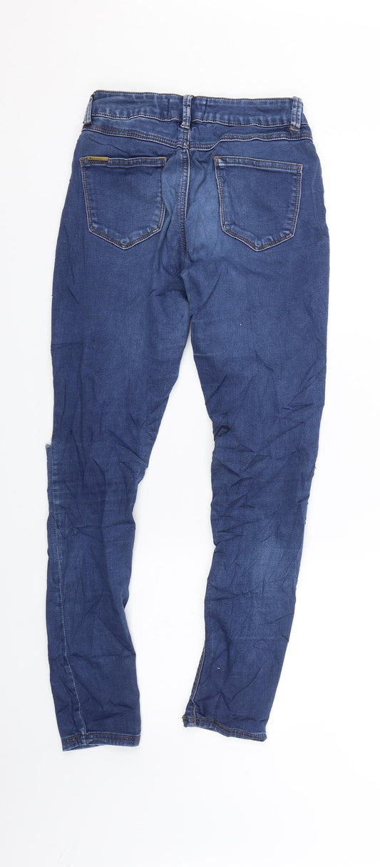 New Look Girls Blue  Denim Skinny Jeans Size 13 Years - Distressed