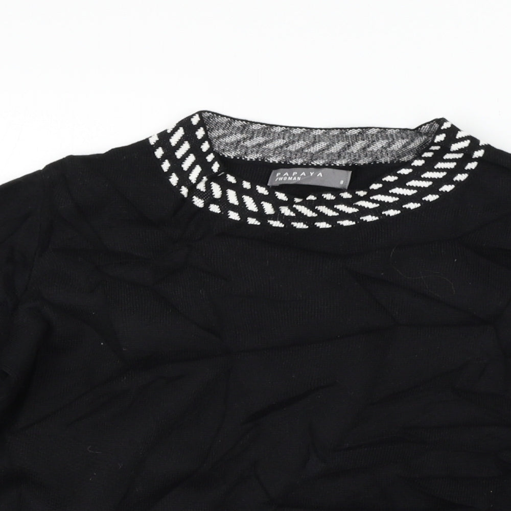 Papaya Womens Black   Pullover Jumper Size 8