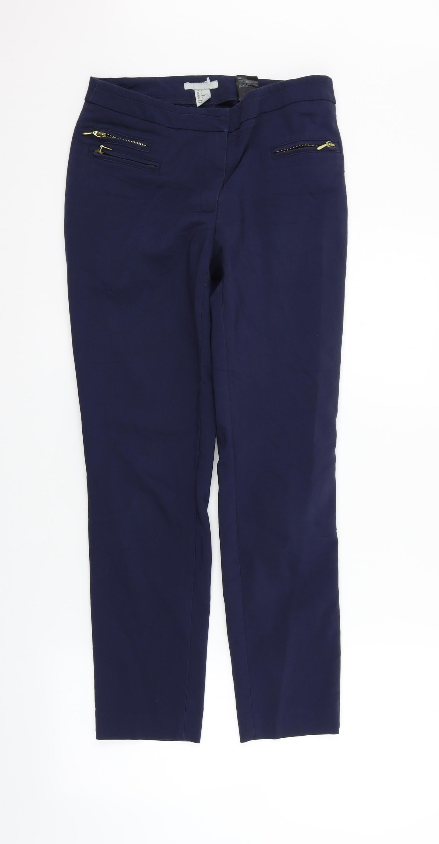 H&M Womens Blue   Trousers  Size 8 L26 in