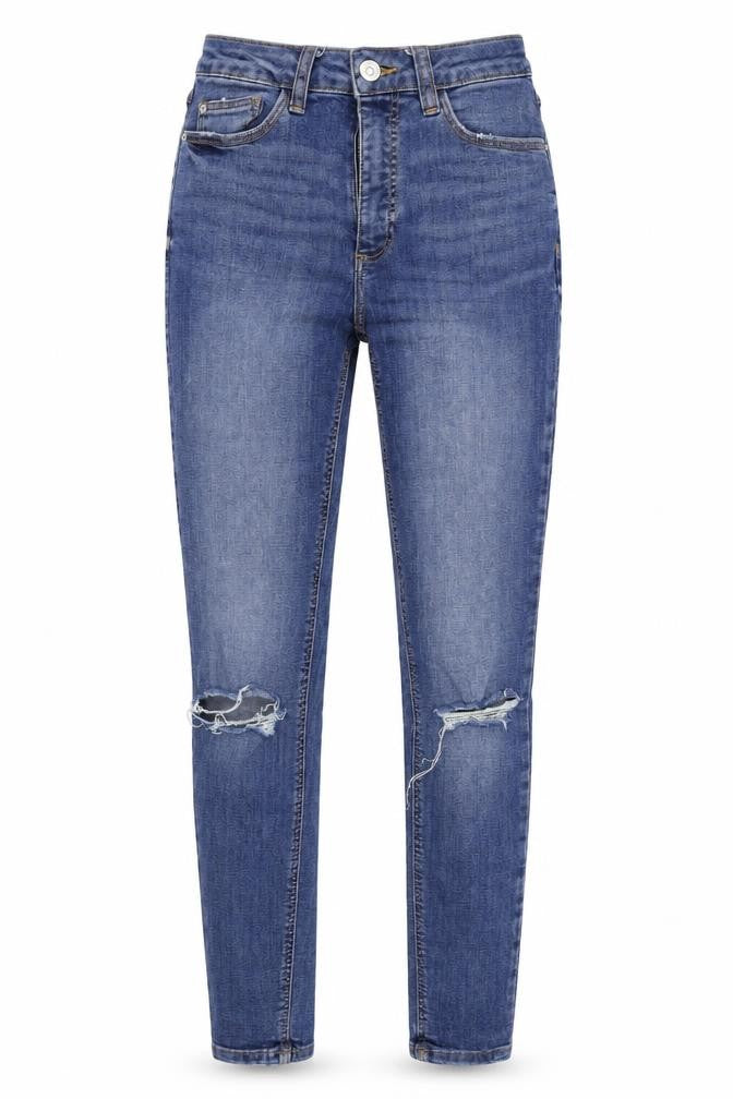 Denim & Co. Womens Blue   Straight Jeans Size 8 L28 in