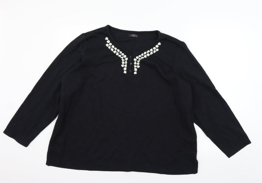 BM Womens Black   Pullover Jumper Size XL