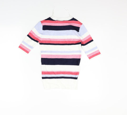 Marks and Spencer Womens Multicoloured Striped  Pullover Jumper Size S