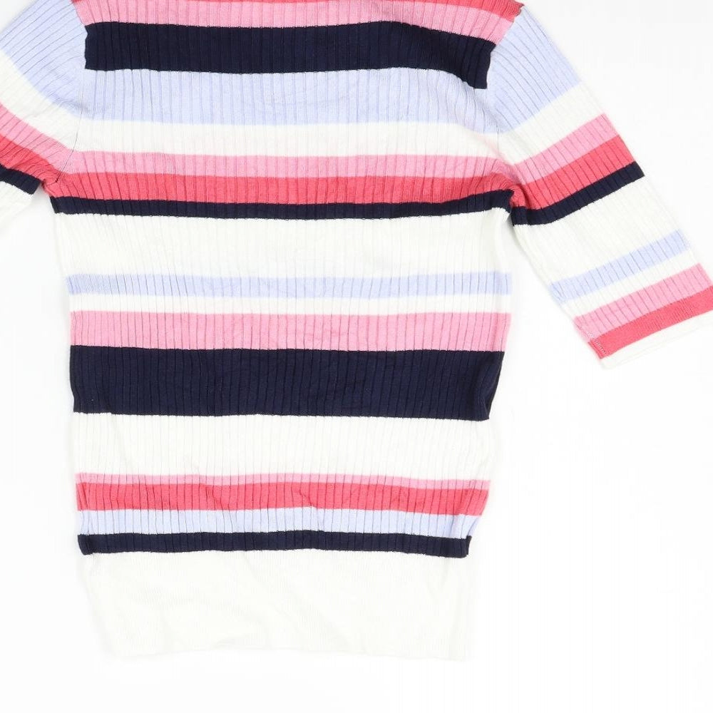 Marks and Spencer Womens Multicoloured Striped  Pullover Jumper Size S