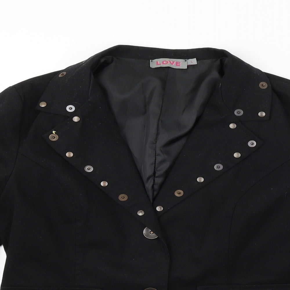 Love Womens Black   Jacket Blazer Size L