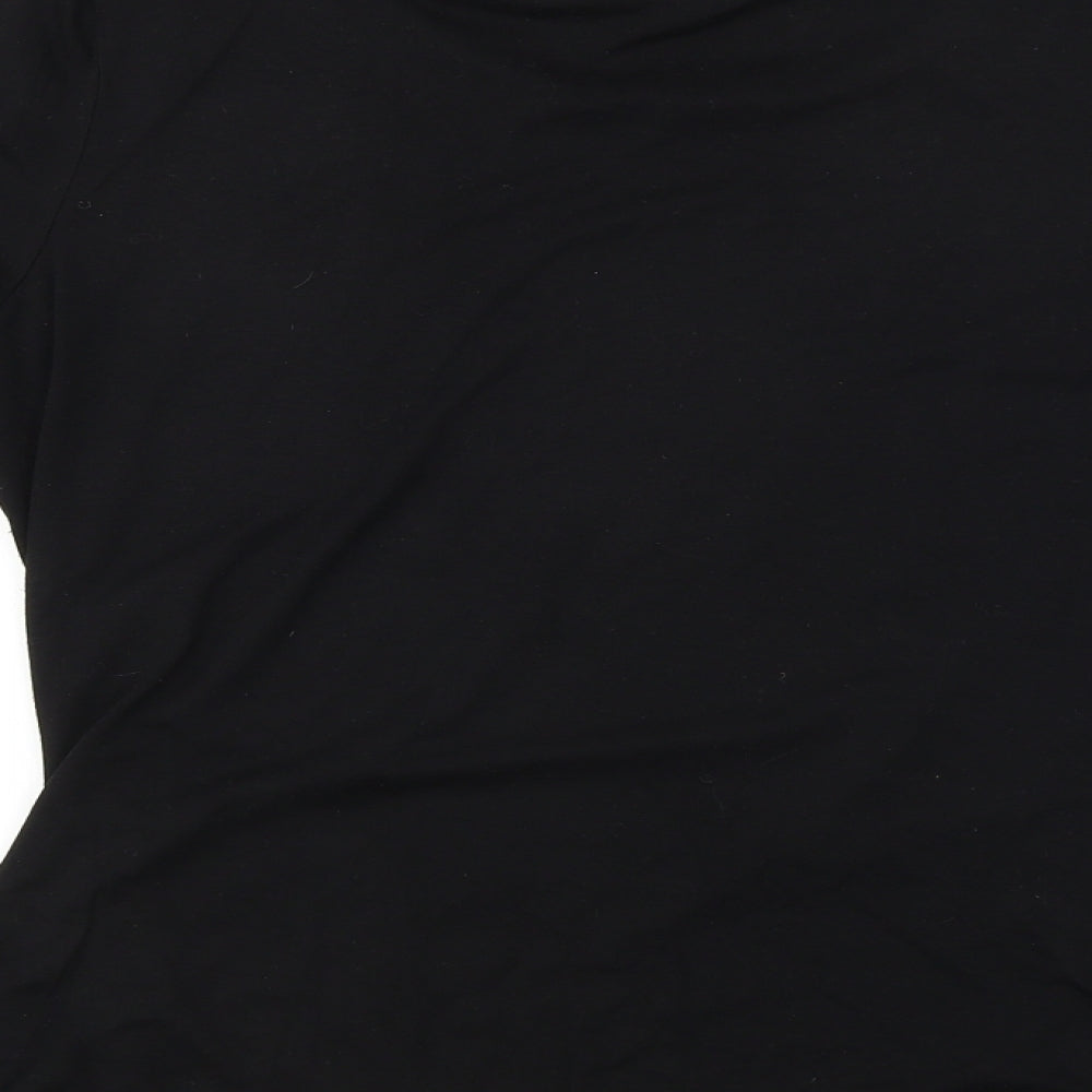 Belle Vere  Womens Black  Rayon Basic T-Shirt Size L