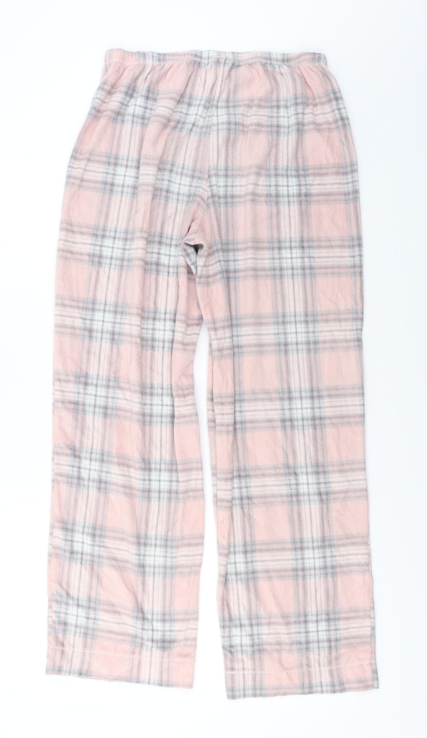 Marks and Spencer  Womens Pink Check  Sweatpants Trousers Size 10 L26 in