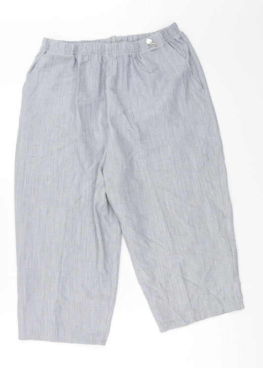 Preworn Womens Grey   Cropped Trousers Size L