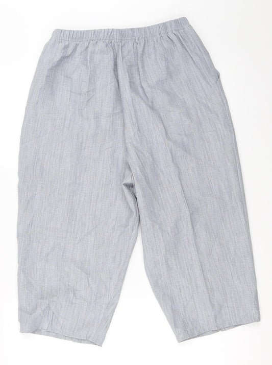 Preworn Womens Grey   Cropped Trousers Size L