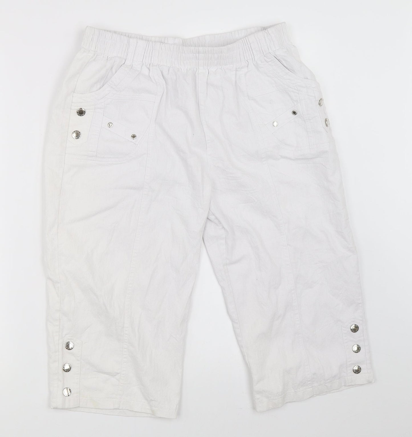 Preworn Womens White   Cropped Trousers Size L