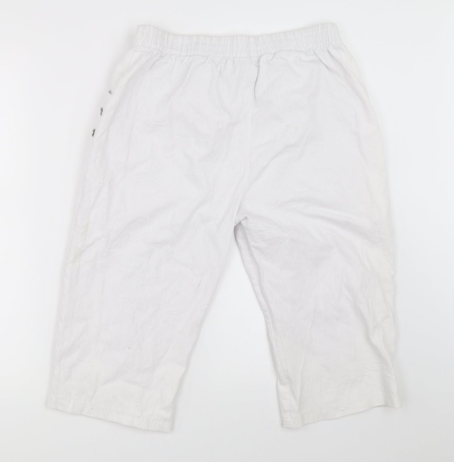 Preworn Womens White   Cropped Trousers Size L