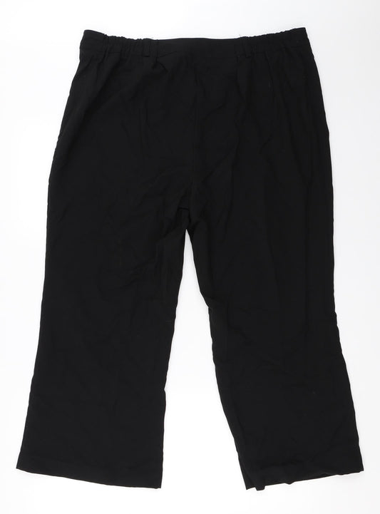 M&Co Womens Black   Trousers  Size 20 L25 in