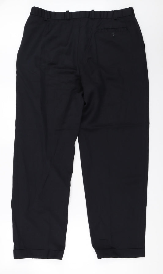 Marks and Spencer Mens Blue   Trousers  Size 36 in L30 in