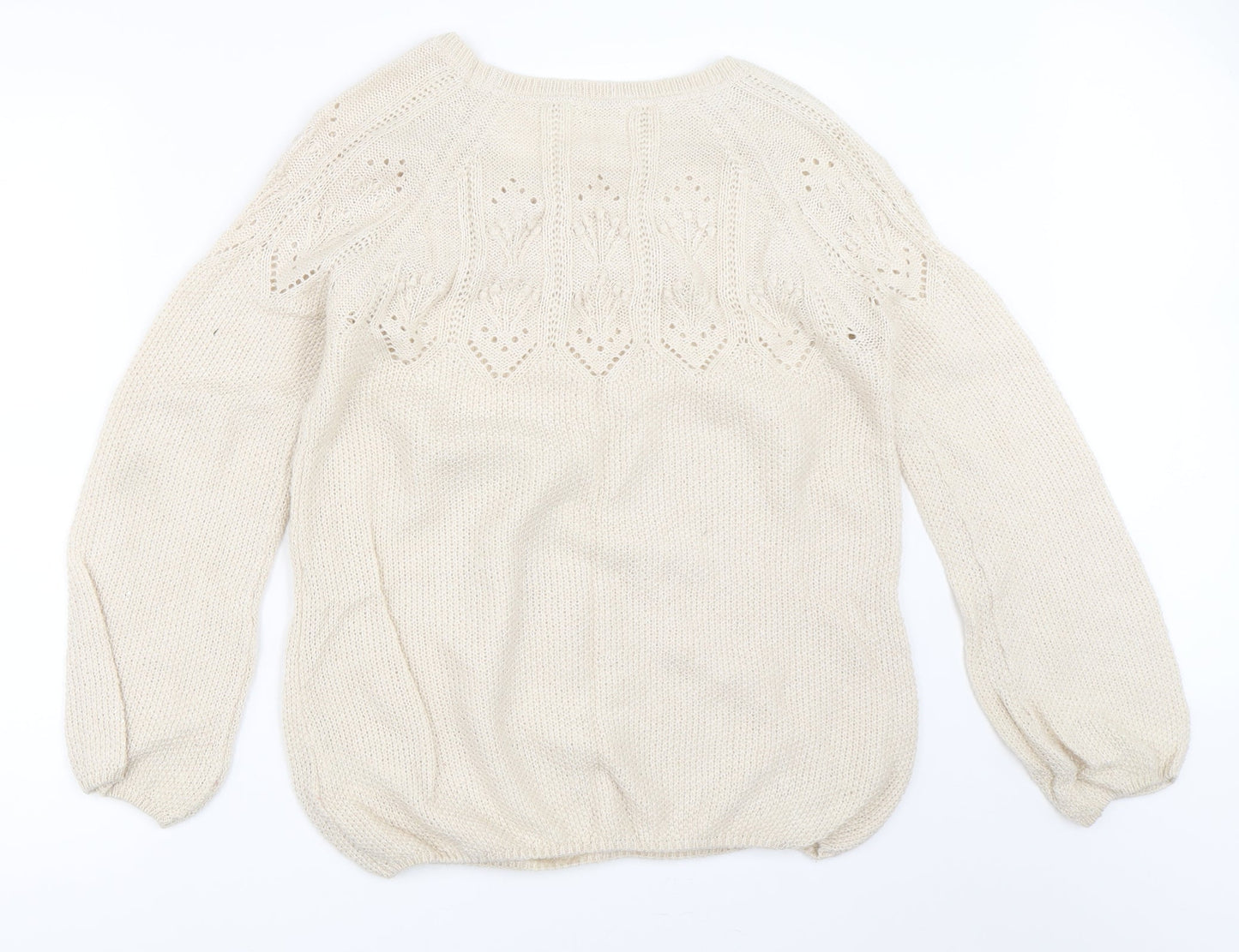 Marks and Spencer Womens Beige   Pullover Jumper Size 12