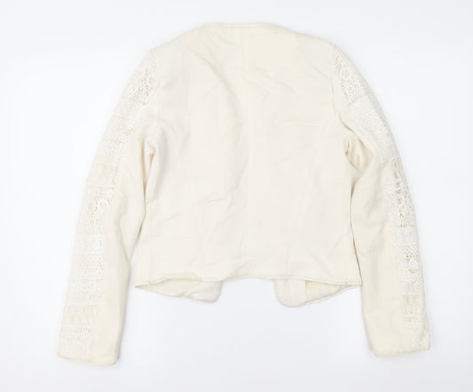 H&M Womens Ivory Geometric  Jacket  Size 4