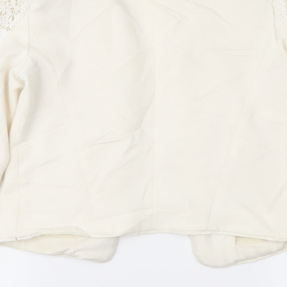 H&M Womens Ivory Geometric  Jacket  Size 4