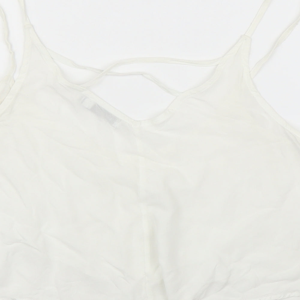 Bershka Womens White   Camisole Blouse Size M