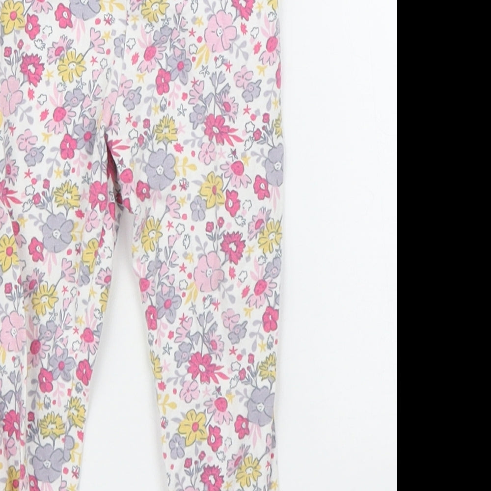 Me To You Girls Pink Floral  Capri Leggings Size 9 Months