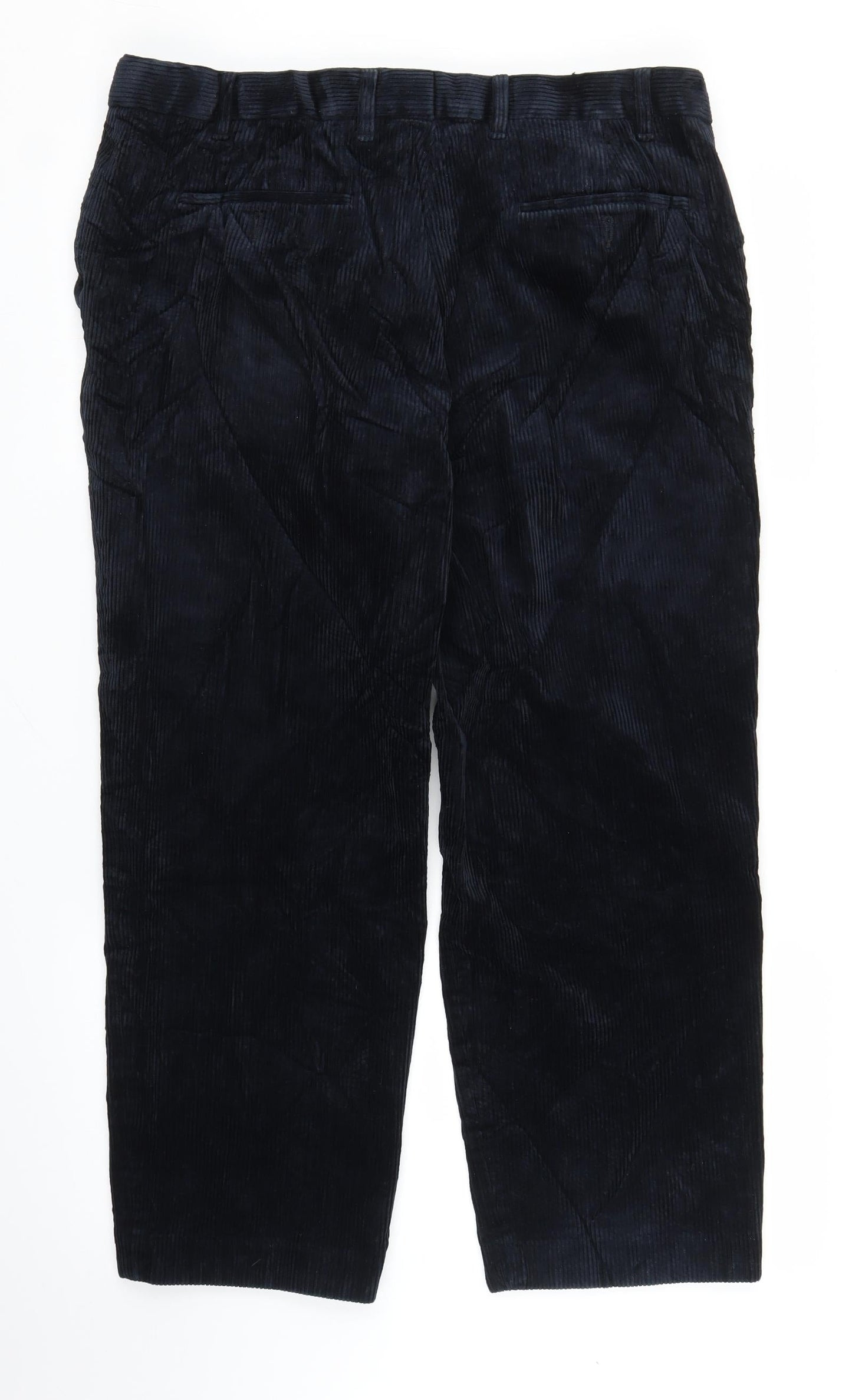 M&S Mens Blue  Corduroy Cropped Jeans Size 34 in L22 in