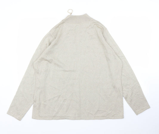 BM Womens Gold   Pullover Jumper Size L  - Pearls