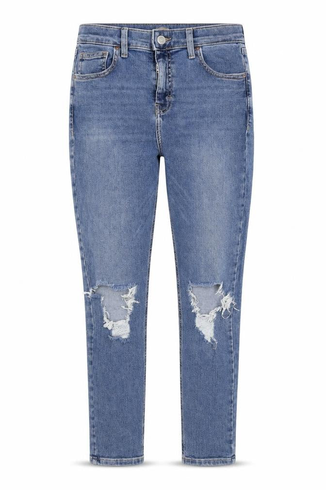 Topshop Womens Blue   Tapered Jeans Size 30 in L27 in