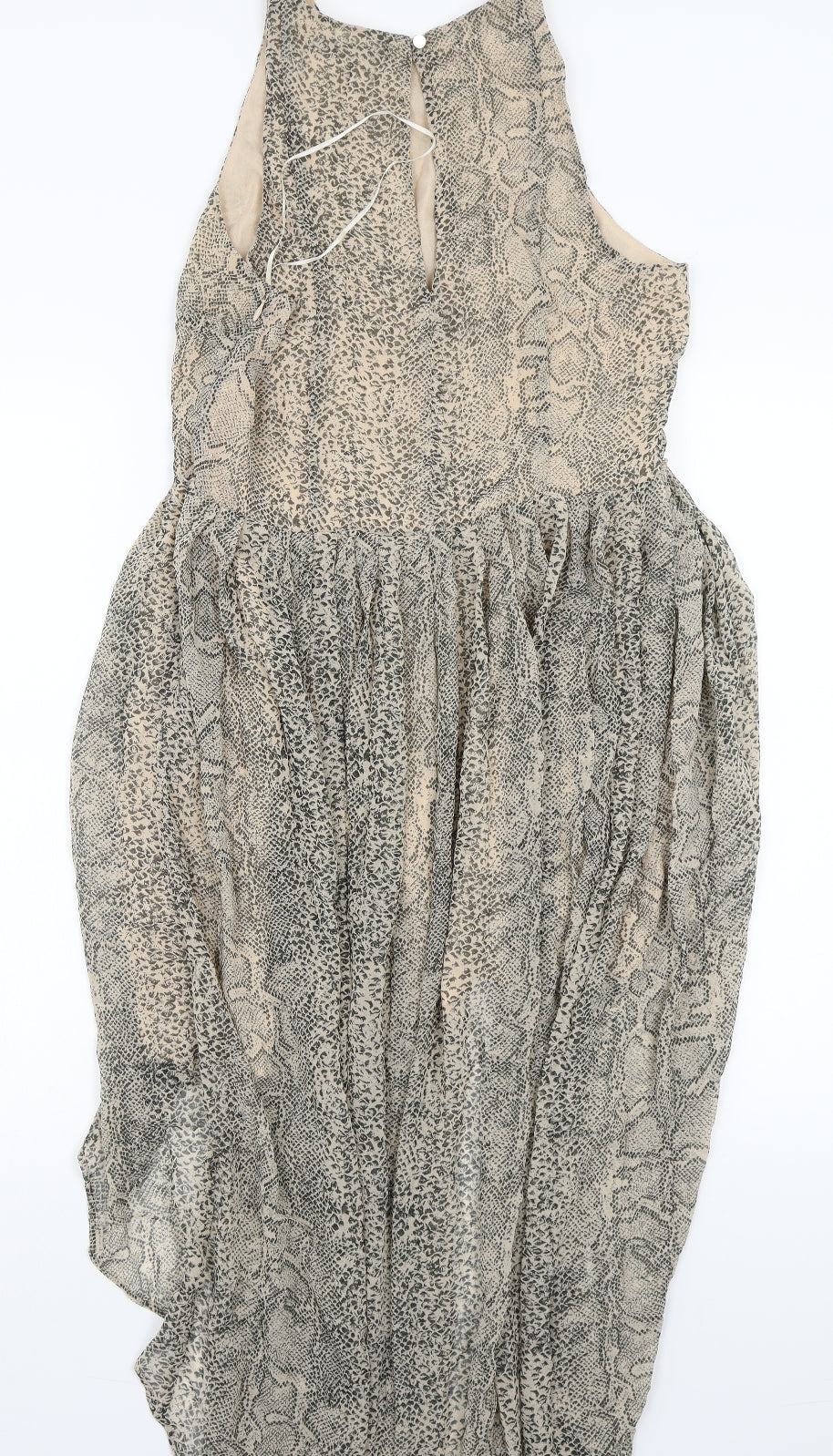 Oasis Womens Beige Animal Print  A-Line  Size 12