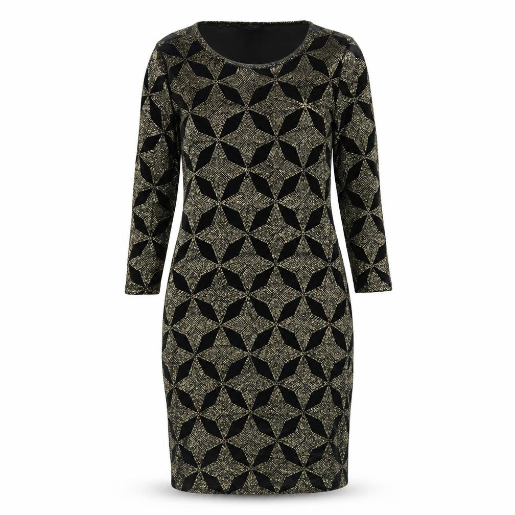 Topshop Womens Black Geometric  Bodycon  Size 10