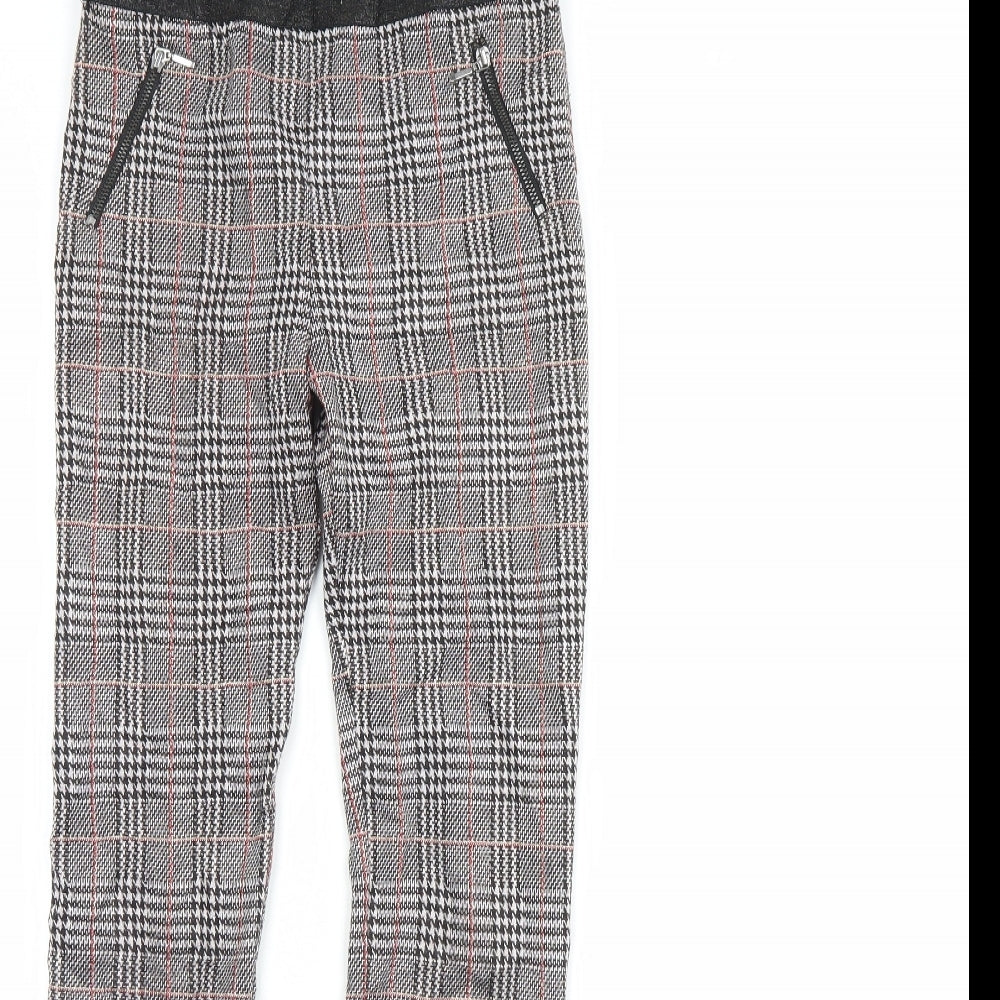 Nutmeg Girls Black Plaid  Bloomer Trousers Size 11 Years