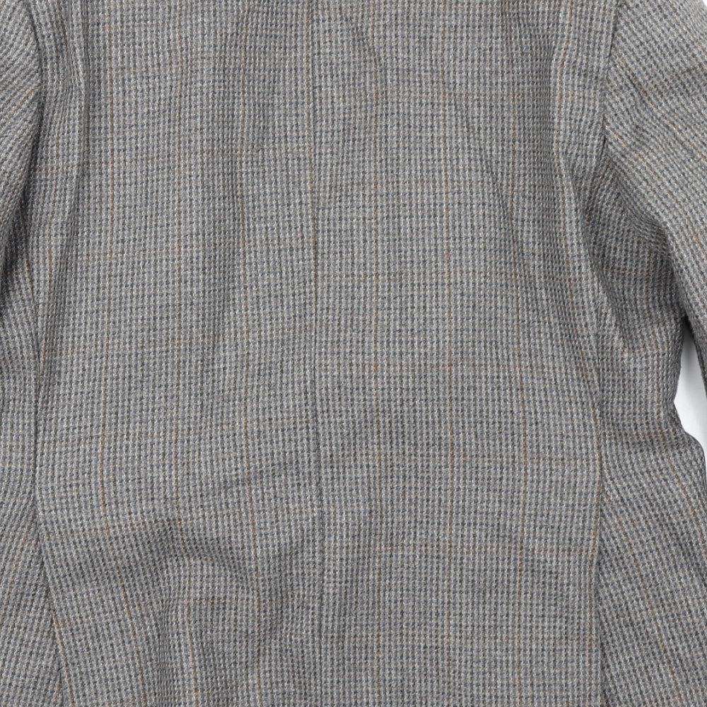 Preworn Mens Grey Houndstooth  Jacket Suit Jacket
