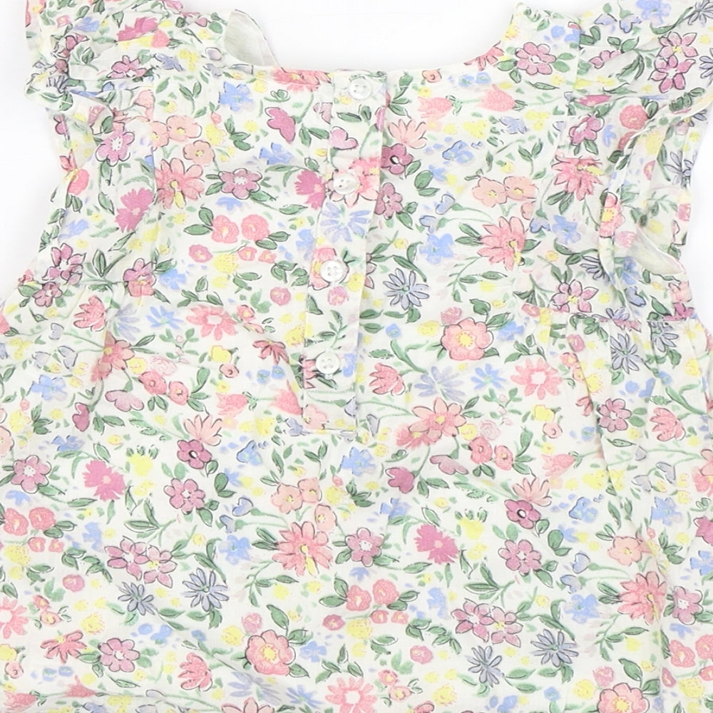 Primark Baby White Floral  Shift  Size 12-18 Months