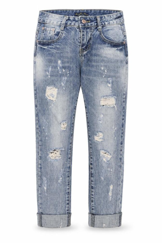 Hong Jin Chun Mens Blue  Denim Cropped Jeans Size 27 in L22 in