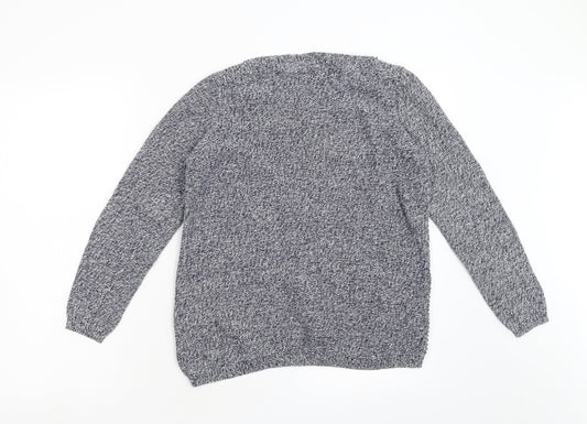 BHS Womens Blue  Knit Pullover Jumper Size 10