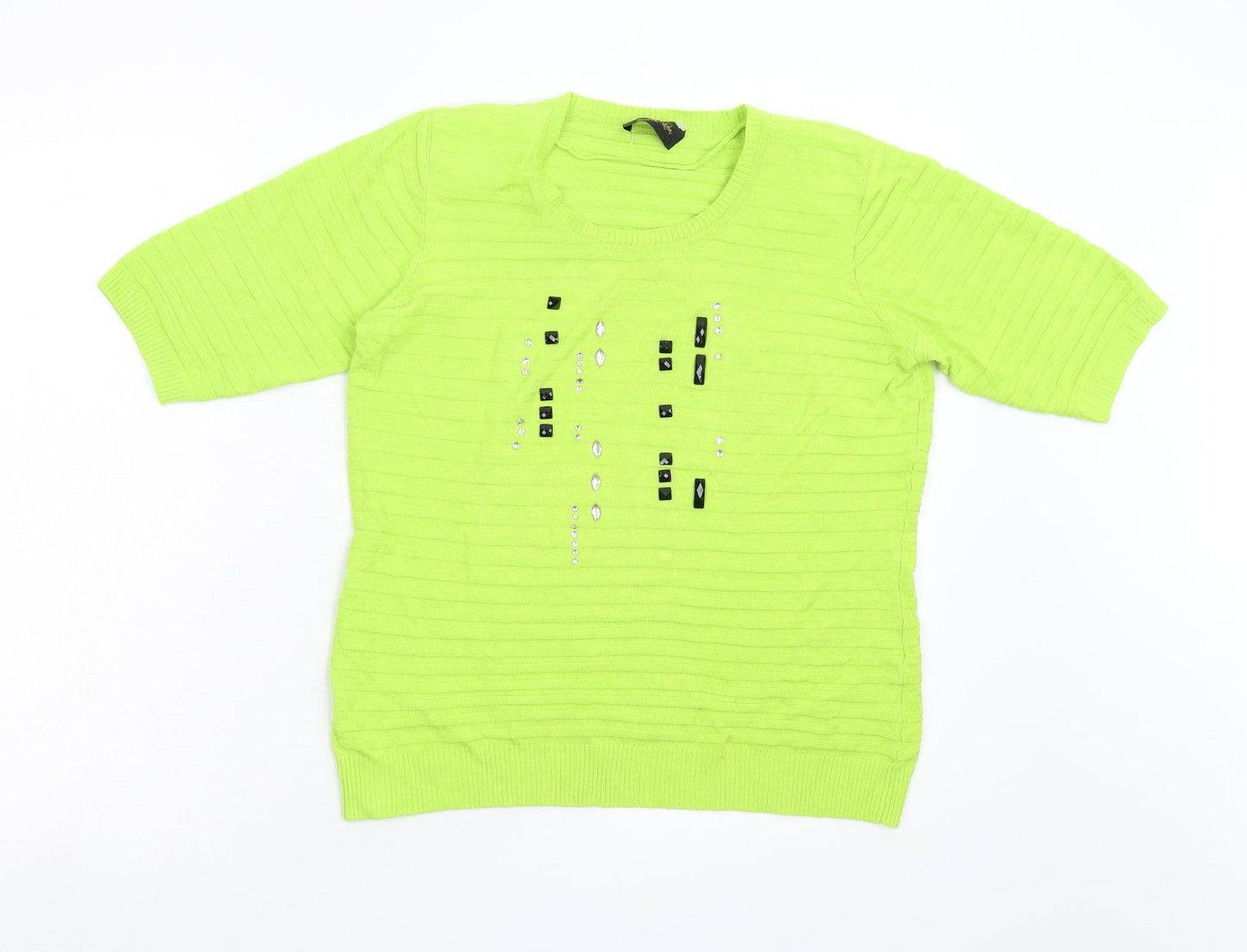 Eugene Klein Womens Green  Knit Pullover Jumper Size M
