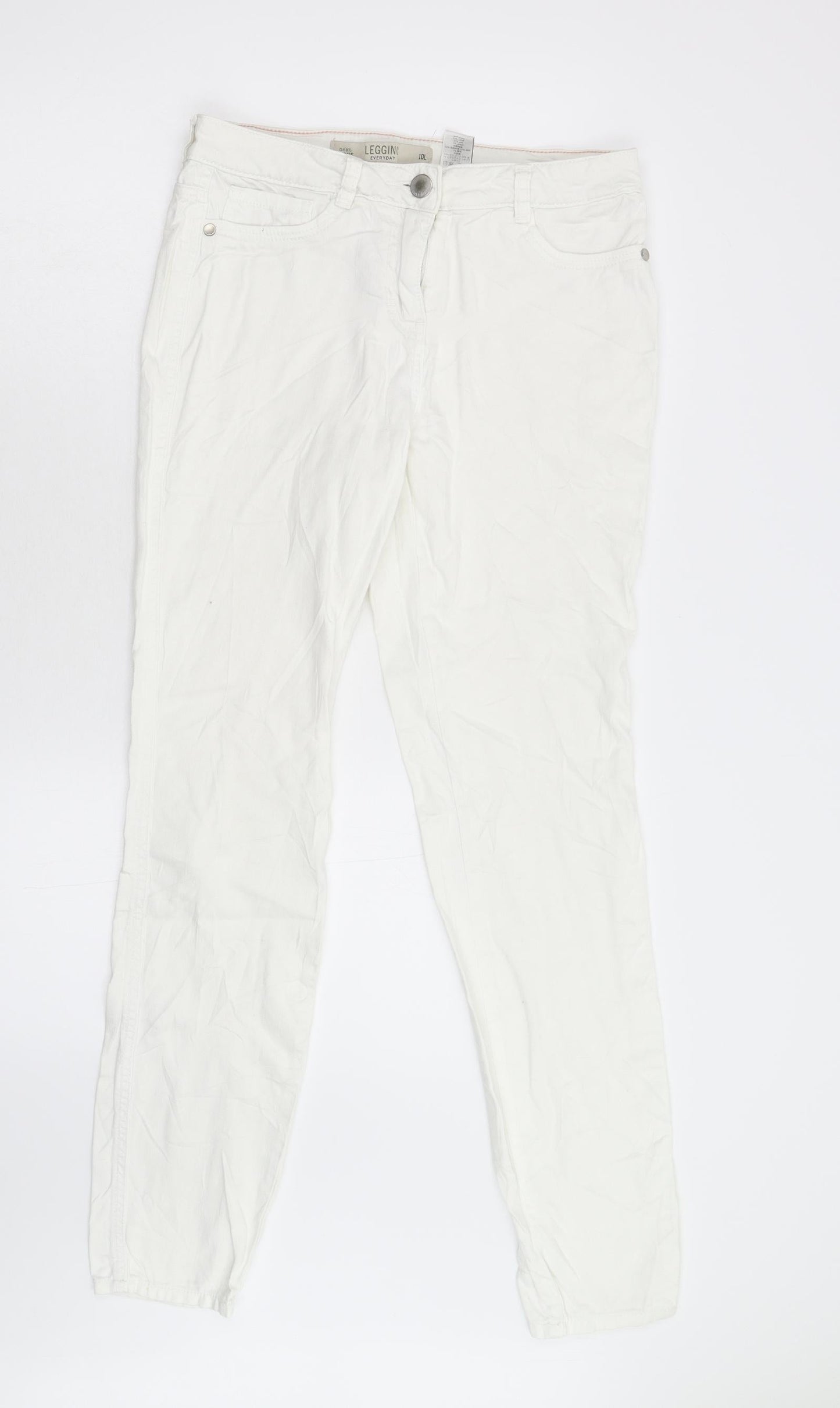 NEXT Womens White   Straight Jeans Size 10 L30 in