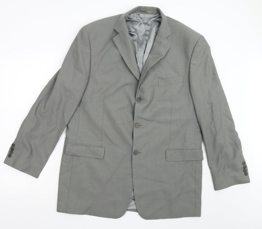 M&S Mens Grey   Jacket Suit Jacket Size 44