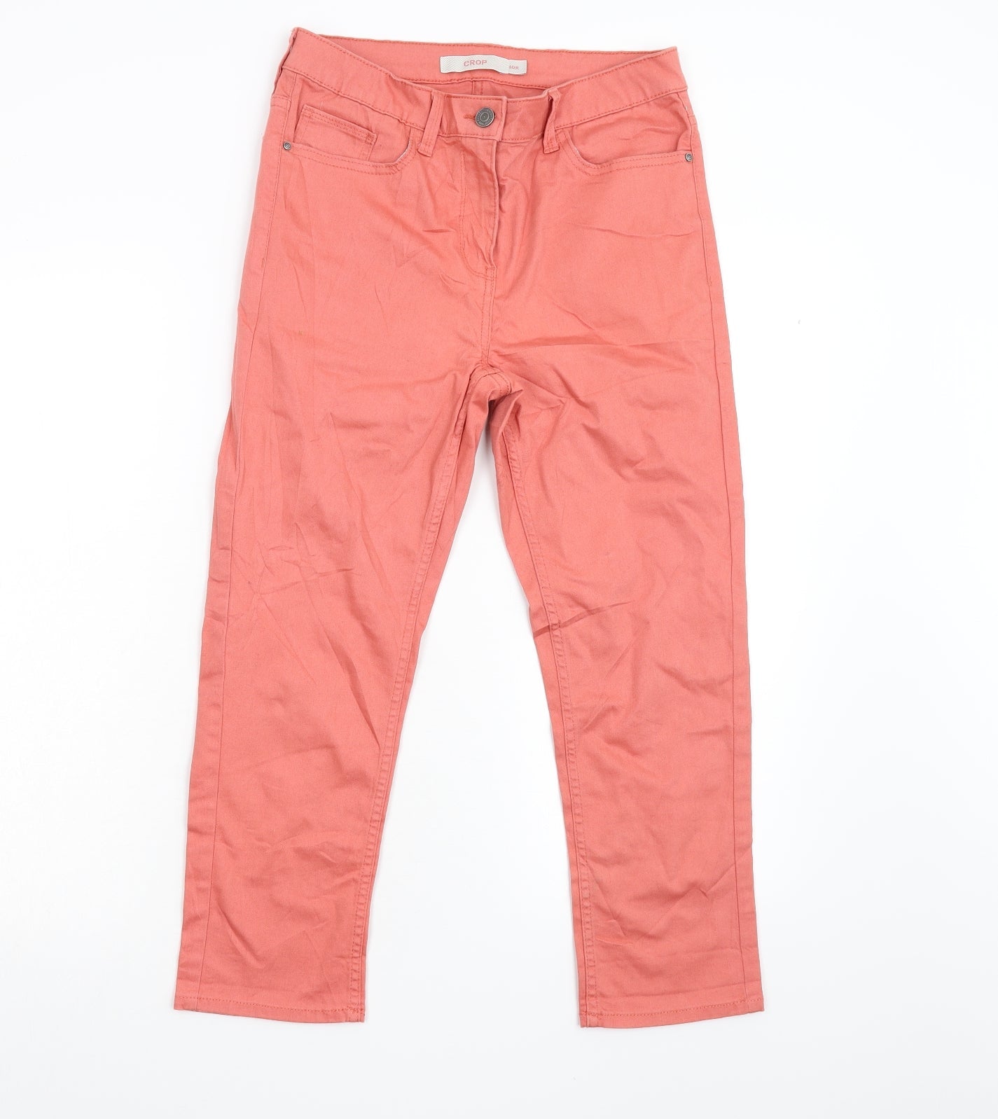 Debenhams Womens Pink   Cropped Trousers Size 10 L22 in