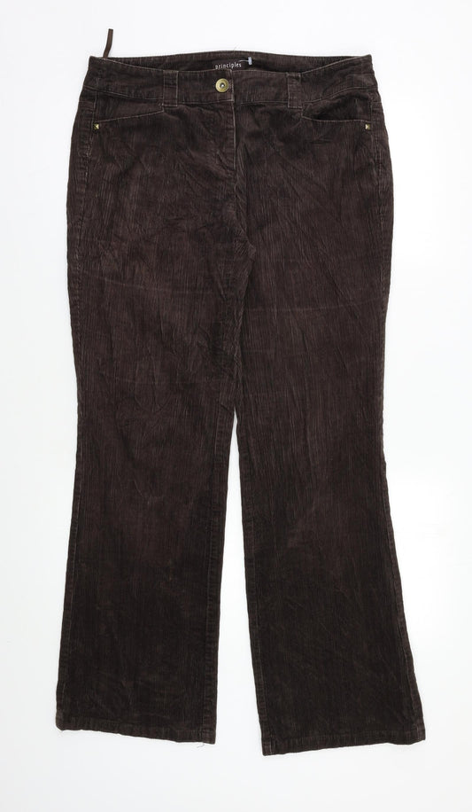 Principles Womens Brown   Trousers  Size 10 L30 in