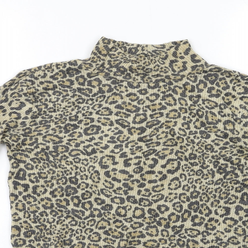 Preworn Womens Beige Animal Print  Pullover Jumper Size S