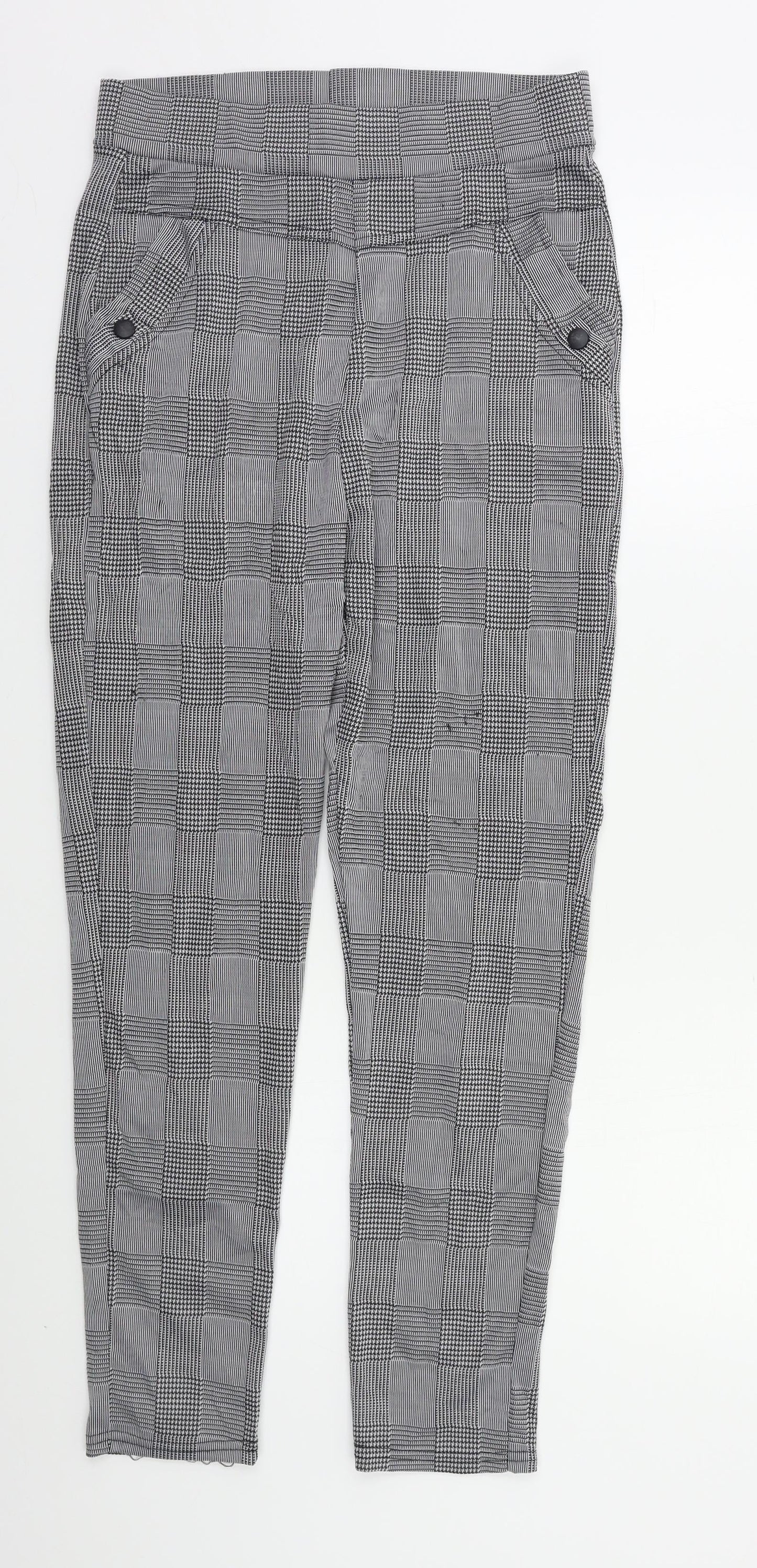 Preworn Womens Grey Check  Trousers  Size S L27 in