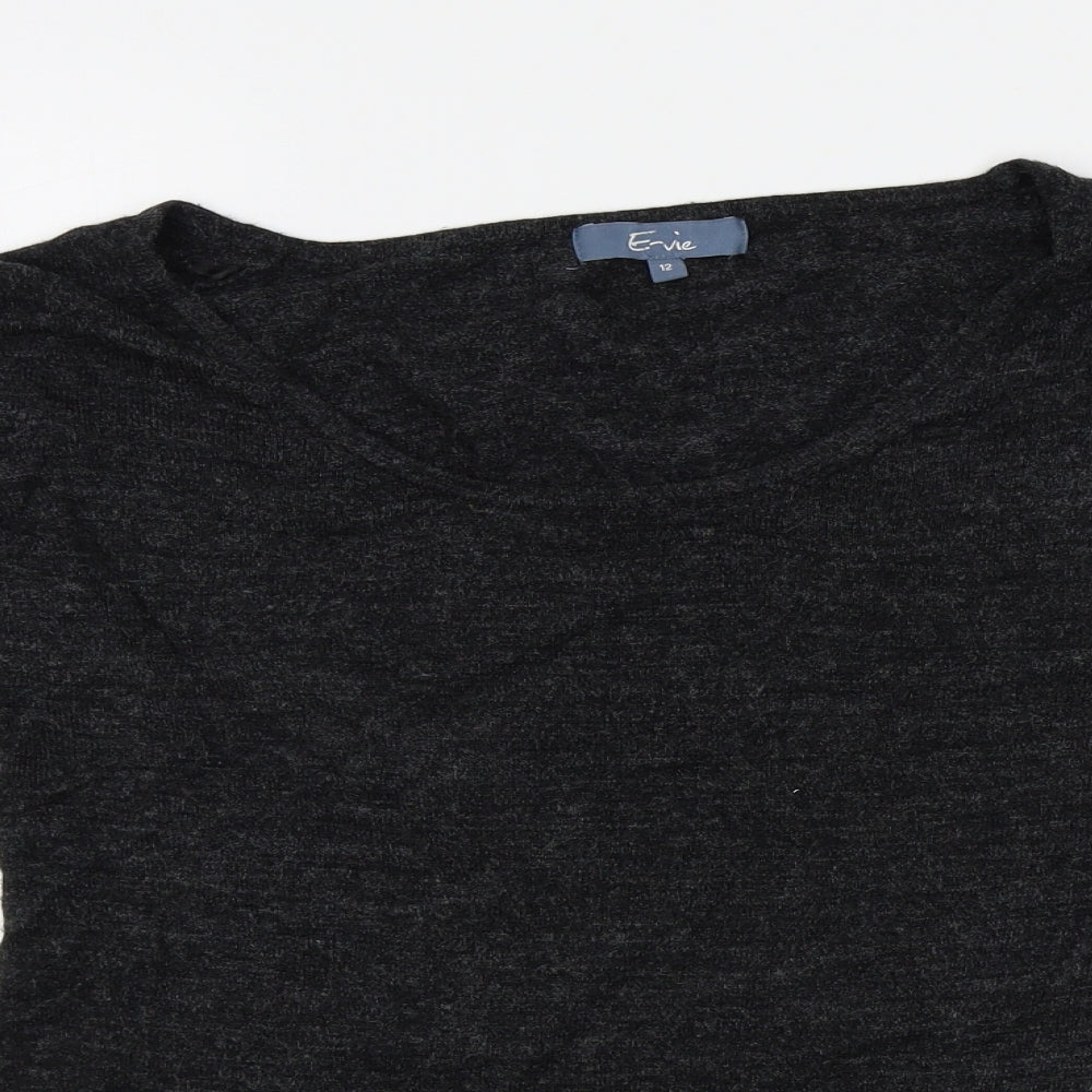 E-vie Womens Grey   Pullover Jumper Size 12