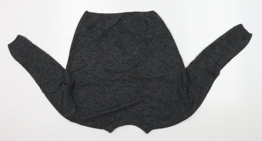 H&M Girls Grey   Pullover Jumper Size 13-14 Years  - beads