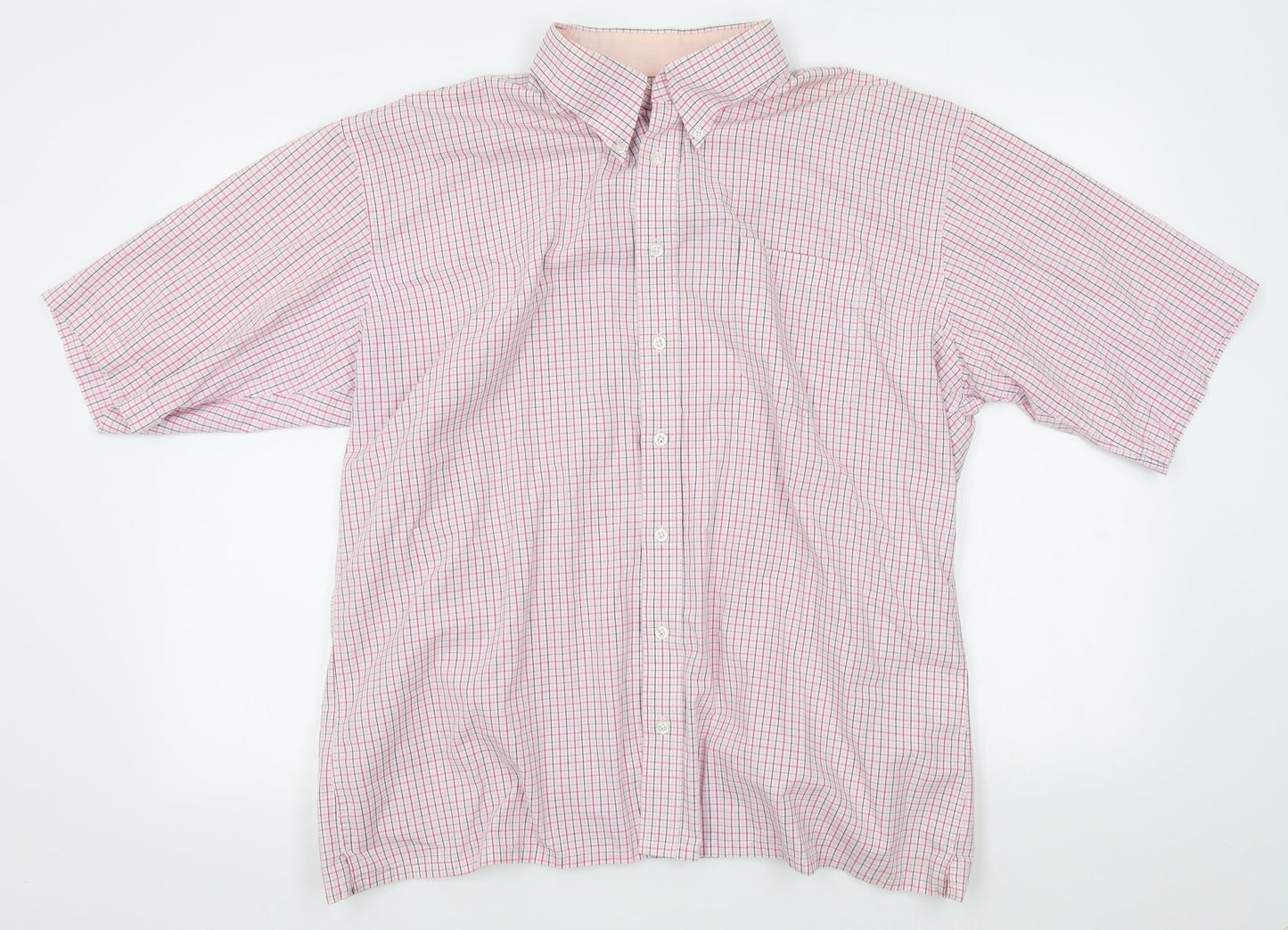 Bosideng Mens Pink Check   Button-Up Size XL