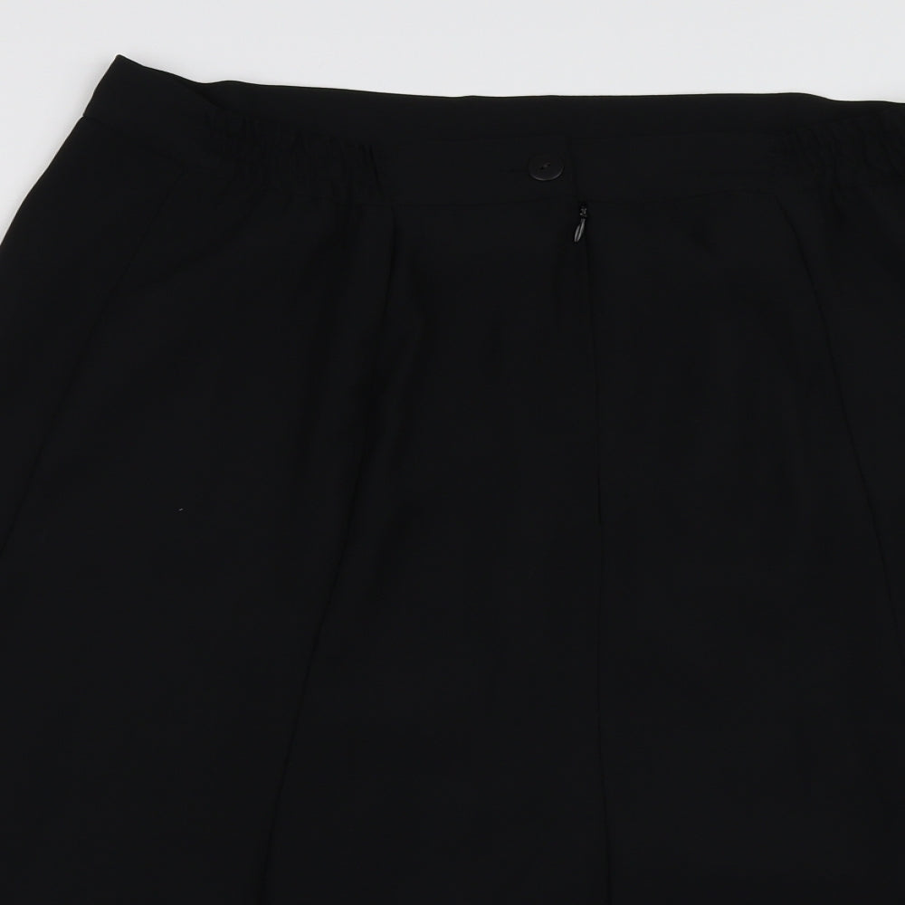 ELVI Womens Black   A-Line Skirt Size 34 in