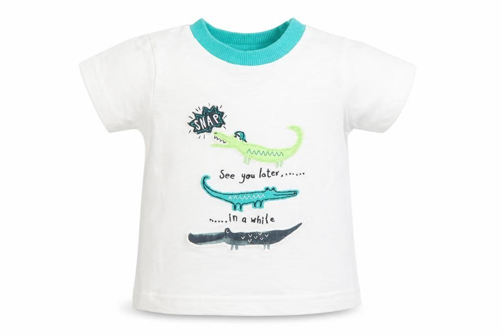 Nutmeg Baby White   Basic T-Shirt Size 6-9 Months